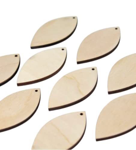 MANY SIZES BULK (12pc to 100pc) Unfinished Wood Laser Cutout Solid Pointed Arrowhead Oval Teardrop Dangle Earring Jewelry Blanks Shape Crafts Made in Texan Wood Crafts
