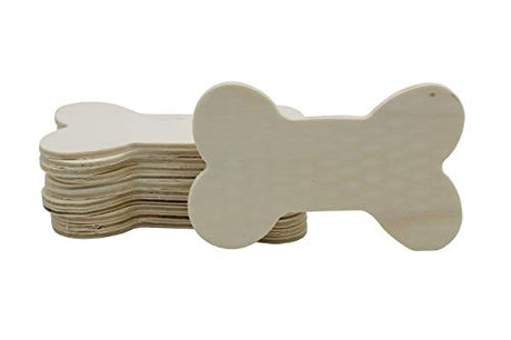 Creative Hobbies® 3.5 Inch Unfinished Wooden Shape - Ready to Paint Dog Bone Shape | 12 Pack Creative Hobbies