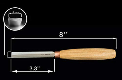 BeaverCraft Wood Carving Gouge K5/12 Woodworking Hand Chisel Compact Wood Carving Knife for Beginners and Profi - WoodArtSupply