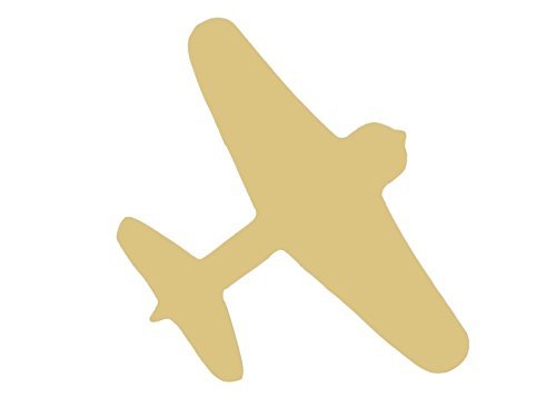 Airplane Cutout Unfinished Wood Kids Room Flight School Door Hanger MDF Shape Canvas Style 1 - WoodArtSupply