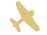 Airplane Cutout Unfinished Wood Kids Room Flight School Door Hanger MDF Shape Canvas Style 1 Diverse Woodworking