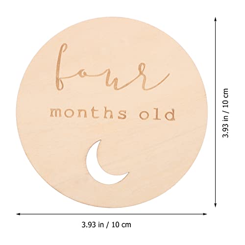 Kisangel 14pcs Milestone Card Unfinished Wood Cards One Month Baby Wood Slices for Baby Shower Monthly Baby Milestone Printable Milestone Baby Months Kisangel