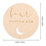 Kisangel 14pcs Milestone Card Unfinished Wood Cards One Month Baby Wood Slices for Baby Shower Monthly Baby Milestone Printable Milestone Baby Months Kisangel