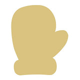 Mitten Cutout Unfinished Wood Winter Decor Holiday Kids Door Hanger MDF Shape Canvas Style 3 (6") Diverse Woodworking