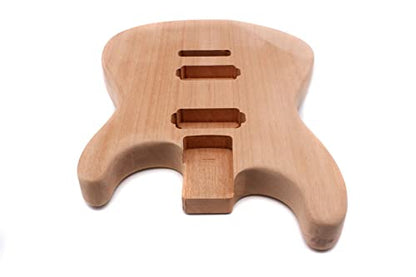 Electric guitar Body whole Piece of Mahogany Wood Unfinished HH Style for diy - WoodArtSupply