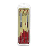 The Army Painter Miniature and Model Files - 3-Piece Diamond Small Metal File Set of Round File, Flat File and Triangular Metal File - Needle File The Army Painter