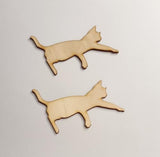 Set of 4 Unfinished Wooden Playful Cats Reaching Different Sizes 4'',6'',8'' and 12'',Cat Blank Cutout for DIY Wreath,Crafts Wall Decoration Pendants RUIXUAN