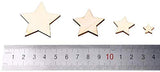 DERAYEE 100 Pcs Unfinished Wooden Stars Ornaments, Assorted Size Cutout Blank Wood Pieces Star for Christmas Wedding Party DIY Crafts DERAYEE