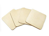 Wood Coaster Set - Square Shape - Natural Unpainted DIY Crafts- Set of 4 CraftMedley