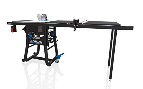 Delta 36-5052T2 Contractor Table Saw with 52" Rip Capacity and Steel Extension Wings - WoodArtSupply