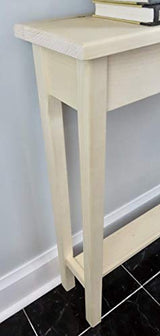 24" Narrow Console Sofa Table - Unfinished Foyer Pine Table With Bottom Storage Shelf Generic
