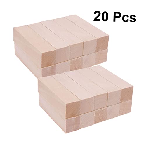 COHEALI 40 Pcs Wood Tools Wooden Plank for Crafts Unfinished Wood Block DIY Wooden Building Blocks Craft Wood Wooden Craft Plank Small Wooden Block COHEALI
