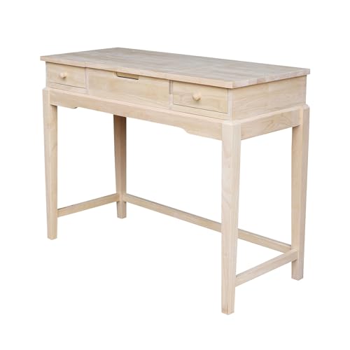 International Concepts, Unfinished Vanity Table with Bench IC International Concepts