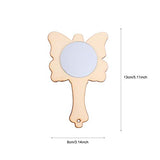 Beaupretty 15pcs Small Wooden Mirror Kids Toys Mirrors Vanity Mirror Single Side Hand Mirror Kids Art Painting Toy Travel Makeup Mirror Unfinished Beaupretty