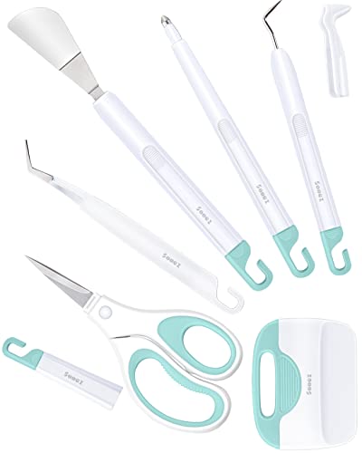 Sooez Weeding Tools for Vinyl, 6PCS Basic Tools Set for Cricut, Precision Craft Vinyl Tool Kit, Scoring Sooez