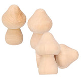 Unfinished Wooden Mushroom, 60PCS Mini Unpainted Wood Mushroom Toy Set for DIY Arts Crafts Decoration CHICIRIS