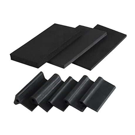 DCT Contour Detail Sanding Grip Pad Wedge Block 8-Pack Set – Flexible Soft Rubber and Foam Sponge Sand Pads Kit for Wood Deadwood Crafted Tools