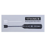 Epoxy Resin Mixer with 2 PCS Epoxy Mixer Paddles, Rechargeable Powerful and Slow Motor for Epoxy Resin, Silicone, Paint Mixing, Without Bubbles DIY YTYOMUR