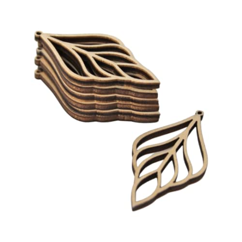 ALL SIZES BULK (12pc to 100pc) Unfinished Wood Wooden Laser Cutout Long Leaf Dangle Earring Jewelry Blanks Shape Crafts Made in Texas Texan Wood Crafts
