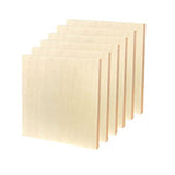 Wood Art Panels 12x12 Unfinished Wooden Canvas Panels 6-Pack Wood Frame for Oil Pouring Acrylics Painting Crafts Cregugua