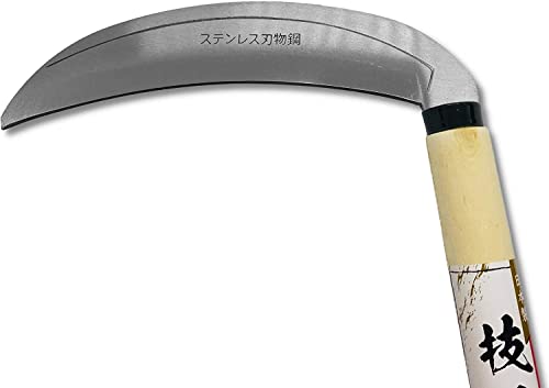 KAKURI Grass Sickle Garden Tool, Japanese Style Kama Weeding Sickle, 7.5" Stainless Steel Blade KAKURI