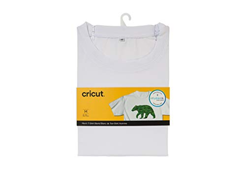 Cricut Men's T-Shirt Blank, Crew Neck, Medium Infusible Ink, White - WoodArtSupply