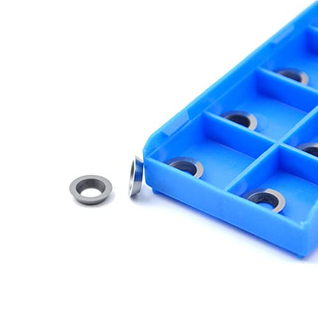 CDBP 8.9mm(1/3 inch) Round Carbide Inserts for Woodturning, R8.9×1.85mm Indexable Carbide Cutter fits for DIY Woodworking Lathe Wood Turning Finisher CDBP