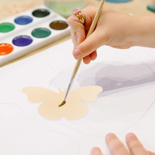 Sewroro 27pcs Unfinished Wooden Butterfly Blank Wood Butterfly DIY Blank Butterfly Shape Ornaments for DIY Painting Crafts Sewroro