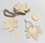 Factory Direct Craft Set of Unfinished Maple Leaf Cutout Place Cards Kit for Thanksgiving Tables and Autumn Wedding Receptions Factory Direct Craft