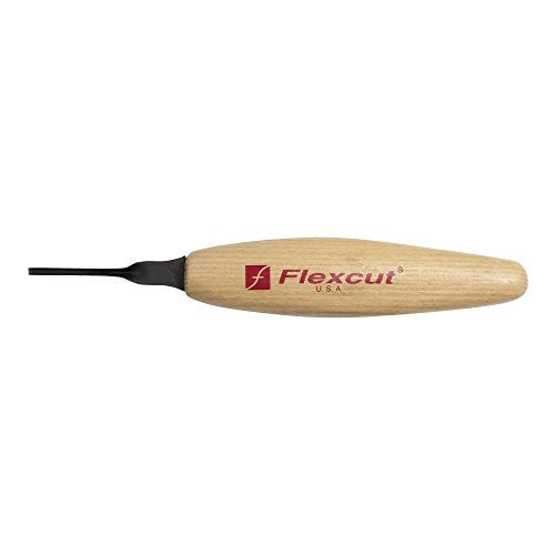 FLEXCUT Micro Shallow U-Gouge, Razor Sharp High Carbon Cutting Blade, 1.5 mm for Miniature and Fine Detail Work (MT23) - WoodArtSupply