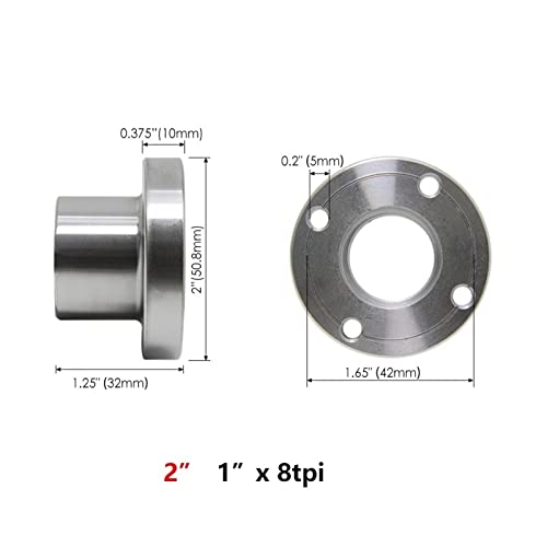 BREAKA 4pcs Steel Wood Lathe Face Plates 1" X 8tpi Thread Flange Faceplate, Woodworking Turning Tools, Lathe Chuck BREAKA