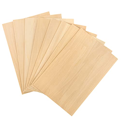 Hammont Basswood Sheets 12X8X116 (8 Pack) - Thin Plywood Sheets for Crafts - DIY Wood Boards School Projects