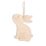SEWOART 1 Set Wooden Painting Toy Unfinished Wood Bunny Chips Wood Cutouts Unfinished Bunny Wood Slices Easter Party Hanging Ornament Easter Chips SEWOART