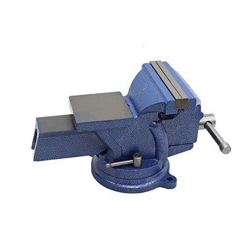 Nakkaa 5" Bench Vise Ductile Cast Iron Bench Vise with 360° Flexible Swivel Locking Base Heavy Duty Home Work 5 Inch Bench Vice Nakkaa