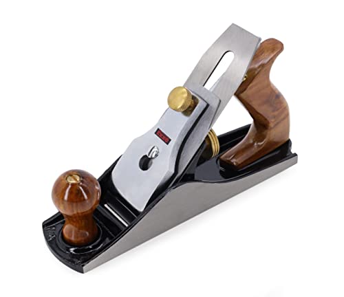 EXXO | No.4 Jack Bench Hand Plane | 9 Inch Plane - 2 Inch Cutter | Adjustable Edge and Hand Planer | Wood Smoothing, (5360) EXXO