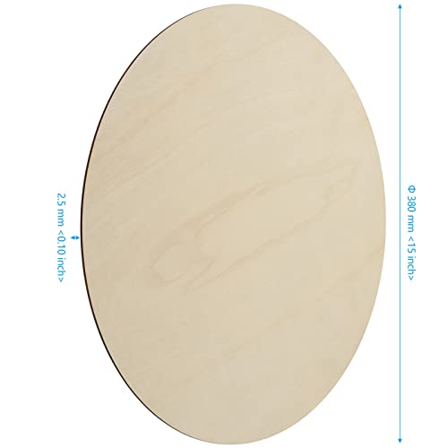 Round Wood Circles, SEHOI 24 PCS 15 Inch Wood Slices, Unfinished Blank Wooden Rounds Slice Wooden Cutouts for Crafts, Door Hanger, Wall Art, DIY and SEHOI