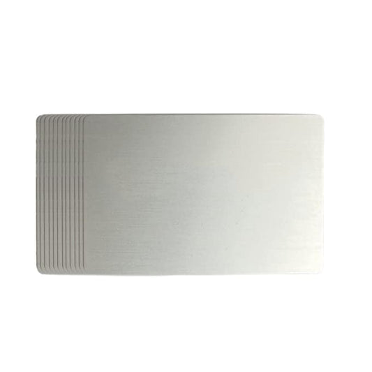 Laser Engraving Blank Cards, Silver Thick Printing Blank Laser Engraving Aluminum Sublimation Metal Business Name Cards For House Office Customer Diy - WoodArtSupply