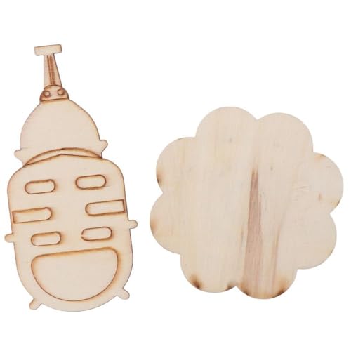 hobbyhub 30Pcs Animal and Plants Unfinished Wooden Slices,Butterfly Flower Bee Shape Blank Wood Paint Cutouts Ornaments for DIY Paint Crafts,Home - WoodArtSupply