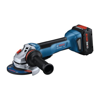 BOSCH GWS18V-10PB14 18V Brushless 4-1/2 – 5 In. Angle Grinder Kit with Paddle Switch and (1) CORE18V® 8 Ah High Power Battery - WoodArtSupply