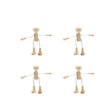 10Pcs Wooden Peg Dolls, Unfinished Wooden Figures People Doll Robot Unfinished Bodies Figures, Adjustable Peg Dolls for DIY Painting Arts Crafts Peg Milisten