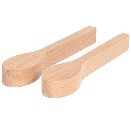 2Pcs Cherry Wood Carving Spoon Blank Unfinished Wooden Craft Whittling Kit for Whittler Starter Kids - WoodArtSupply