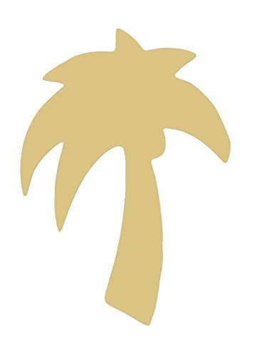 Palm Tree Cutout Unfinished Wood Nautical Decor Summer Decor Beach House Decor MDF Shape Canvas Style 1 (12") Diverse Woodworking