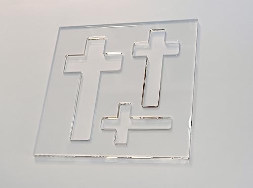 Crosses Router Template,Cross Inlay Acrylic Router Template,Ribbon Template,Woodworking or Craft Template (Model 1)