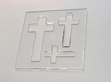 Crosses Router Template,Cross Inlay Acrylic Router Template,Ribbon Template,Woodworking or Craft Template (Model 1) Yuxuanish