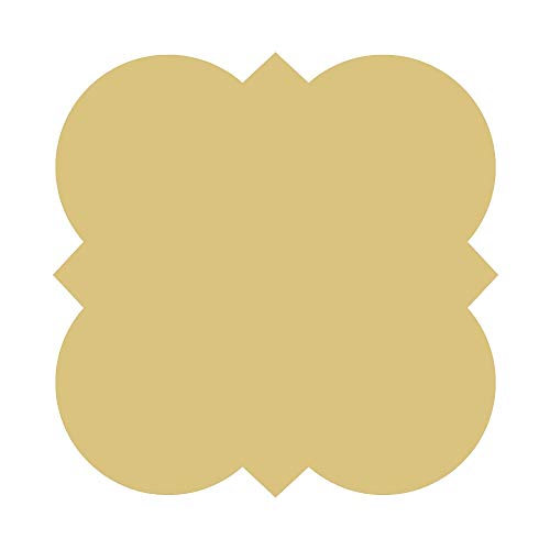 Quatrefoil Cutout Unfinished Wood Home Decor Flower Everyday Decor Door Hanger MDF Shaped Canvas Style 2 (12") Diverse Woodworking