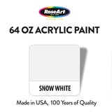 RoseArt Acrylic Paint Snow White 64 oz., 1.5 Liters RoseArt