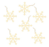 Group of 6 Unfinished Wood Snowflake Ornaments by Factory Direct Craft - Snowflake Wood Cutouts for Christmas Decorating and Holiday Displays (7-1/4 Factory Direct Craft