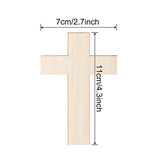 60 Pack Unfinished Wooden Crosses for Crafts, DIY Craft Cutout Wooden Slices Embellishments for Wedding Birthday Halloween Christmas Decorations itechpanda