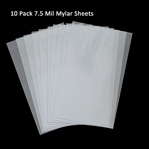 10 Pack 7.5 Mil Blank Stencil Sheets 12 x 24 inch Mylar Sheet Milky Translucent PET Blank Stencil Making Sheet Blank Mylar Templates for DIY