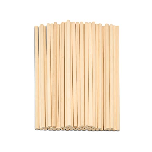 Dowel Rods Wood Sticks Wooden Dowel Rods - 3/8 x 12 Inch Unfinished Hardwood Sticks - for Crafts and DIYers - 50 Pieces by Woodpeckers Woodpeckers